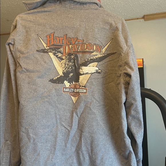 Ladies XL Harley Davidson Button Up Shirt. Eagle print on the back. Vintage - Picture 7 of 7